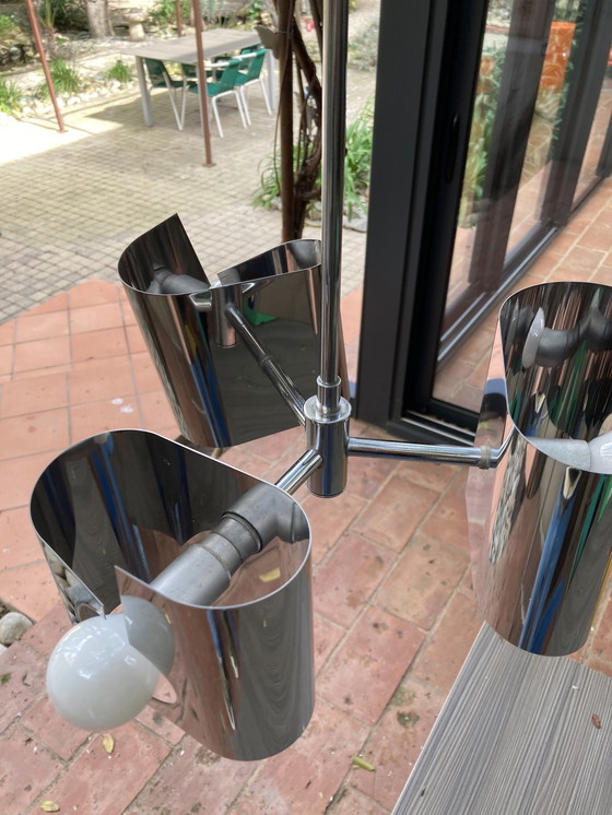 Image 1 of Lámpara de pared de metal Suspensión Plus, cromo, años 70