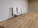 4x Montis Ivy Dining Chairs Cream Leather Design