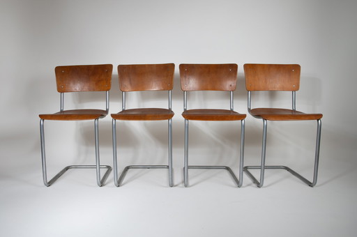 4 x Gispen no.108 chairs