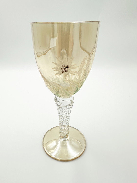 Image 1 of 6 copas de licor sopladas a boca, Hungría, década de 1950