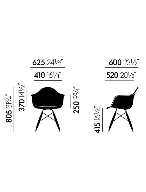 Image 1 of 6x Vitra Eames chairs