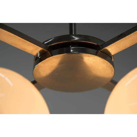 Image 1 of Vintage Bauhaus 4-flamming chandelier, 1930s