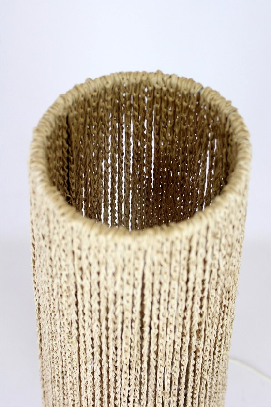 Image 1 of Space Age Rocket Floor Lamp With A Braided String, Former Czechoslovakia, 1960S