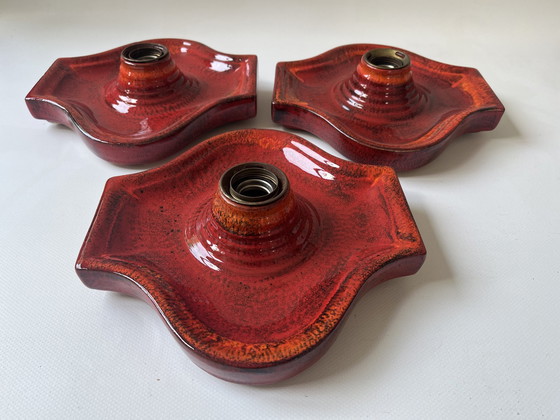 Image 1 of Hustadt wall lights ceramic, 70s, vintage