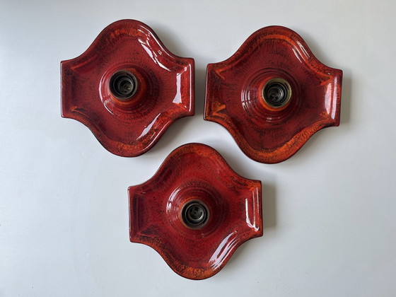 Image 1 of Hustadt wall lights ceramic, 70s, vintage