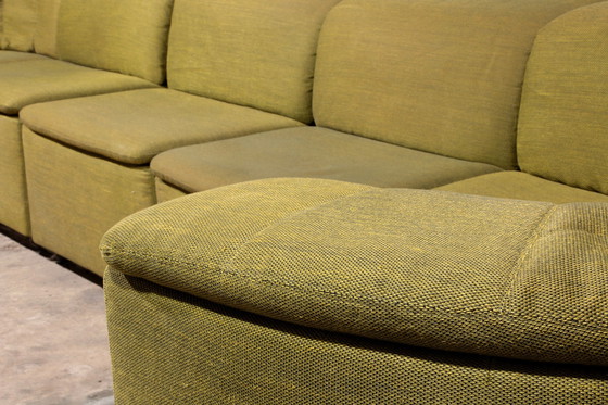 Image 1 of Durlet 9-Piece Modular Bench In Luxury Green De Ploeg Fabric, 1970