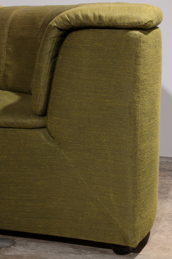 Image 1 of Durlet 9-Piece Modular Bench In Luxury Green De Ploeg Fabric, 1970