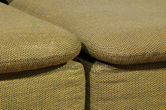 Image 1 of Durlet 9-Piece Modular Bench In Luxury Green De Ploeg Fabric, 1970