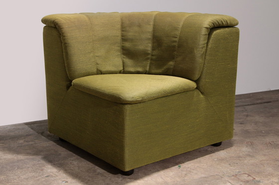 Image 1 of Durlet 9-Piece Modular Bench In Luxury Green De Ploeg Fabric, 1970