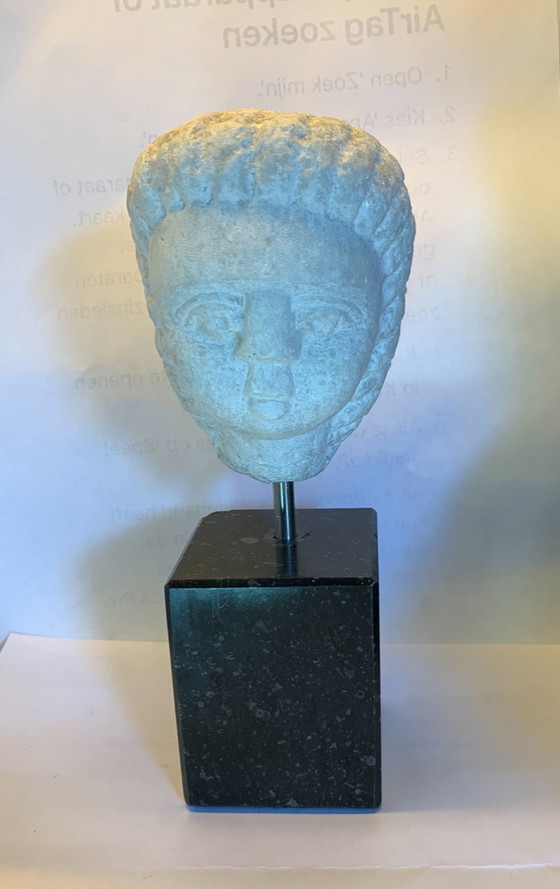 Image 1 of Marble Head on Pedestal