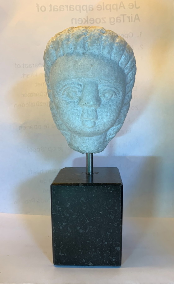 Image 1 of Marble Head on Pedestal