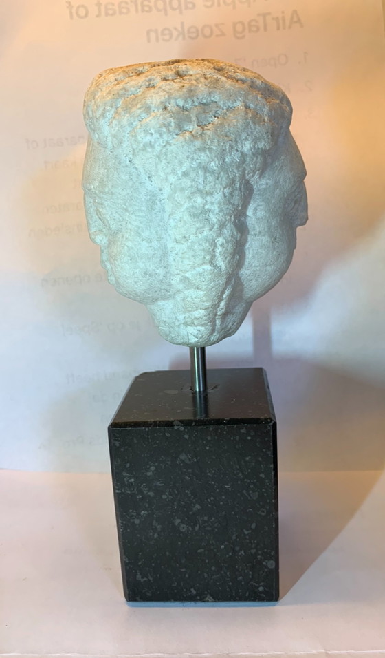 Image 1 of Marble Head on Pedestal