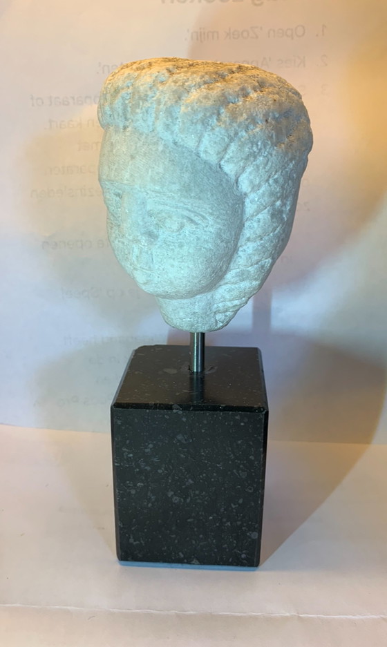 Image 1 of Marble Head on Pedestal