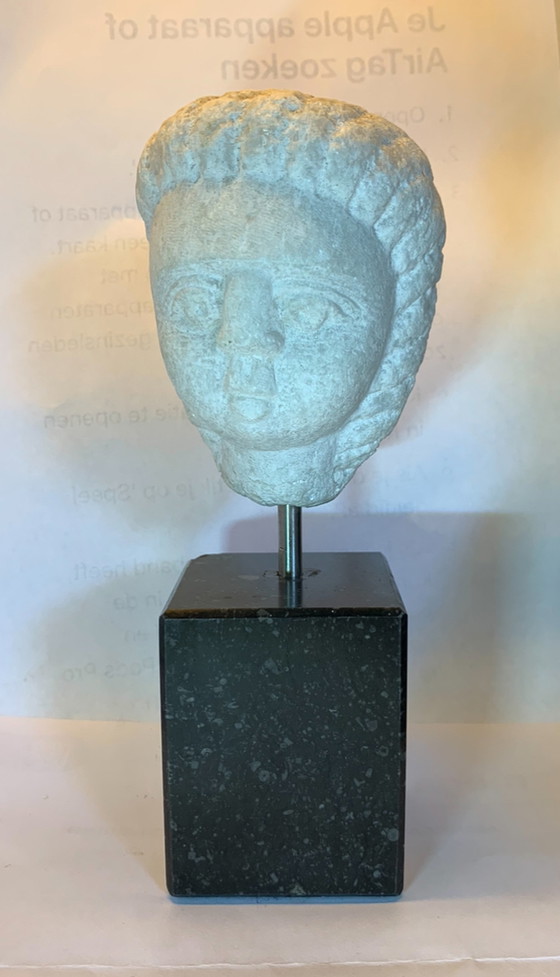 Image 1 of Marble Head on Pedestal