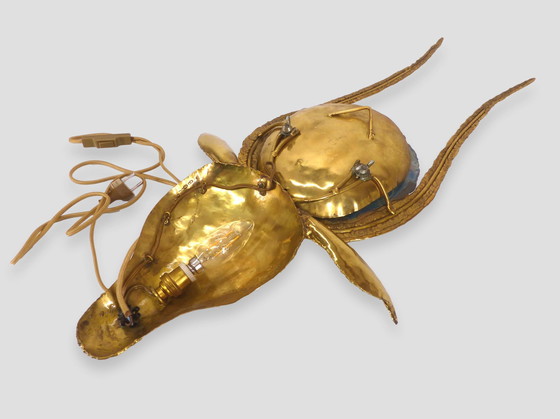 Image 1 of Applique sculpture lumineuse brutaliste gazelle