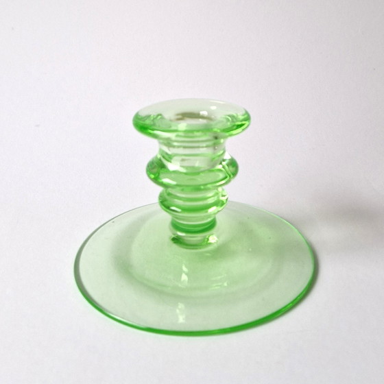 Image 1 of Candelabro Art Déco verde