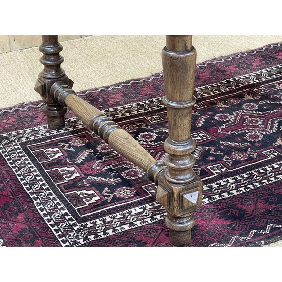 Image 1 of Vintage oak desk table with 1 drawer, 1930