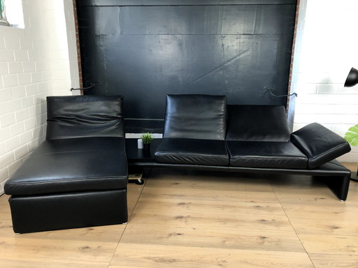 Koinor leather sofa Raoul with adjustable backrests