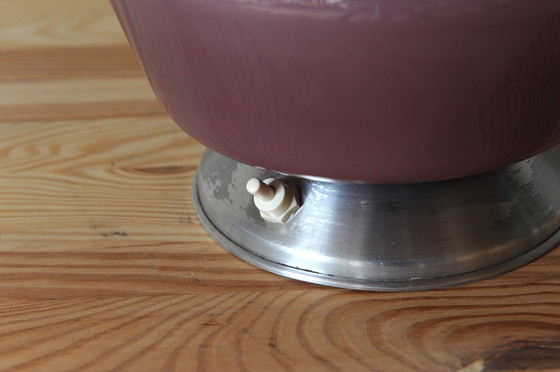 Image 1 of Lampe de table Rupel en verre soufflé à la bouche violet avec nouvel abat-jour fait main