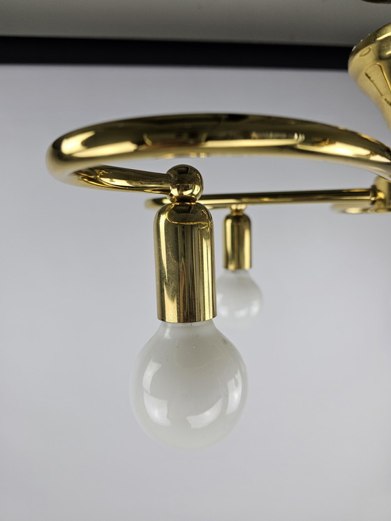 Image 1 of Ceiling lamp in brass with 5 arms