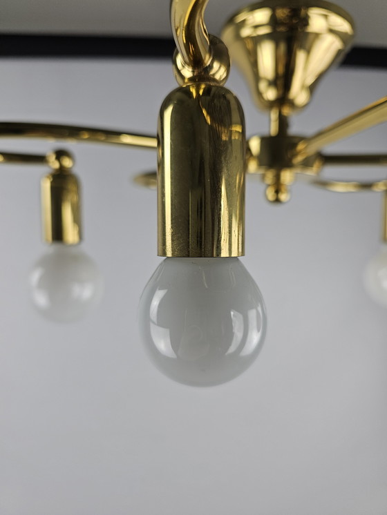 Image 1 of Ceiling lamp in brass with 5 arms