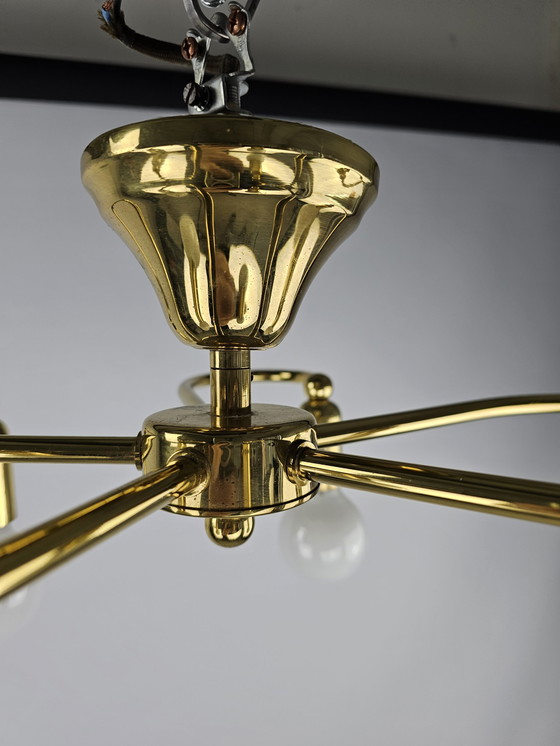 Image 1 of Ceiling lamp in brass with 5 arms