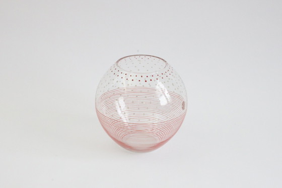 Image 1 of Karel Heller Red Dotted Vase For V.G.N, Belgium 1930S