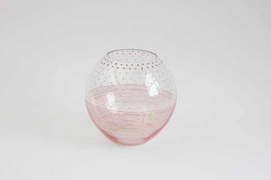 Image 1 of Karel Heller Red Dotted Vase For V.G.N, Belgium 1930S