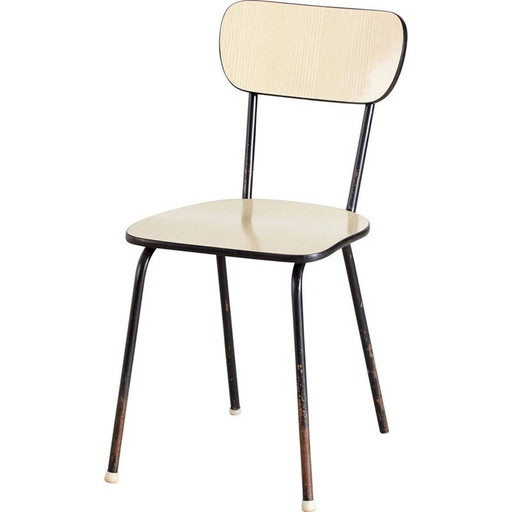 Vintage school chair on metal frame, 1970s