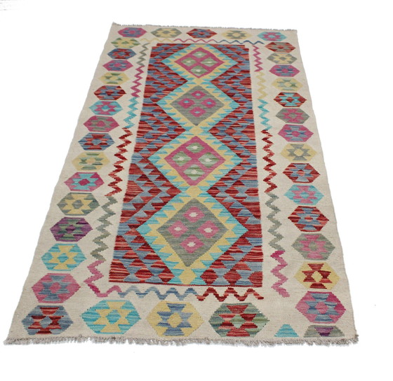 Image 1 of Original Old Style Kelim Afghan 190 X 102 Cm Top Condition