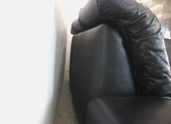 Image 1 of Rolf Benz model Ak 345 corner sofa designer leather sofa blackrolf Benz model Ak 345 corner sofa designer leather sofa black