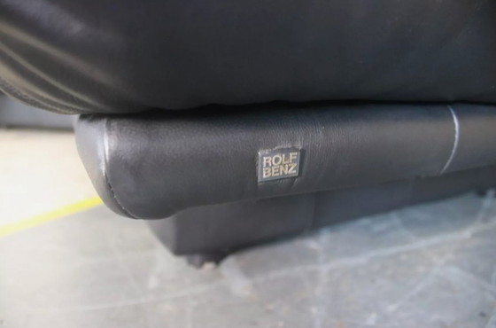 Image 1 of Rolf Benz model Ak 345 corner sofa designer leather sofa blackrolf Benz model Ak 345 corner sofa designer leather sofa black
