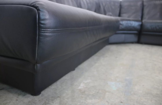 Image 1 of Rolf Benz model Ak 345 corner sofa designer leather sofa blackrolf Benz model Ak 345 corner sofa designer leather sofa black