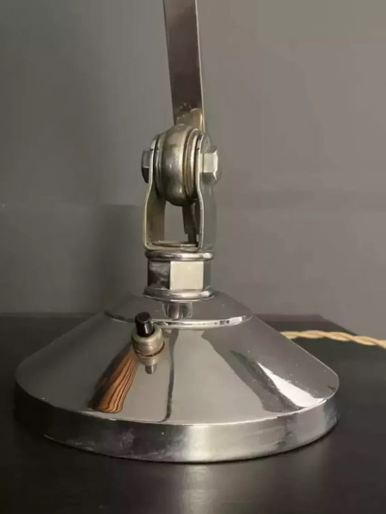 Image 1 of Vintage Chrome Art Deco Adjustable Desk Lamp