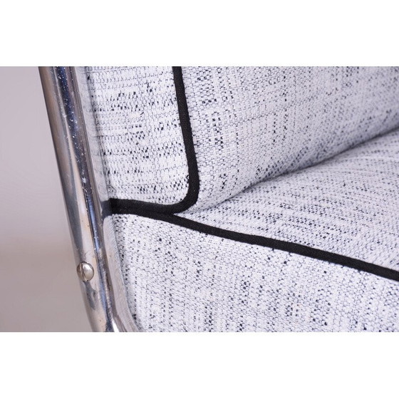 Image 1 of Pair of vintage Bauhaus armchairs in chrome-plated steel tube and wood for Mücke-Melder, Czechoslovakia 1930