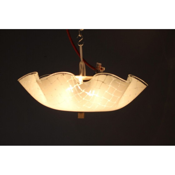 Image 1 of Lampada a sospensione in vetro vintage, Cecoslovacchia, anni '70