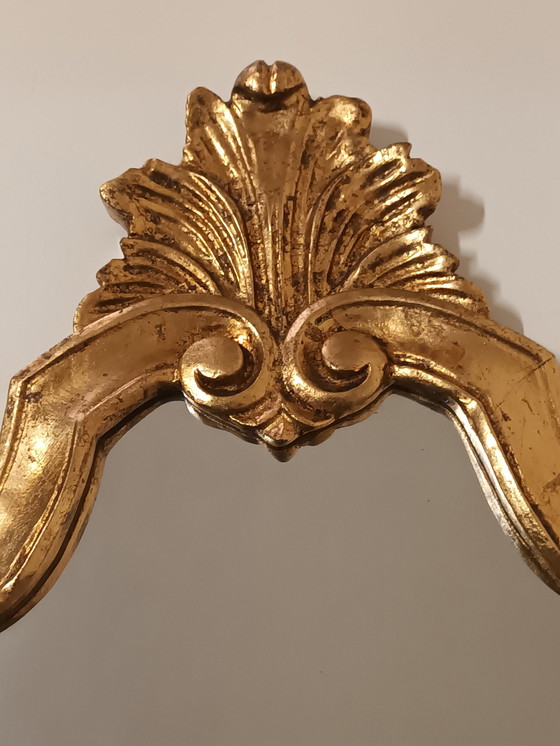 Image 1 of Gilded Crested Mirror