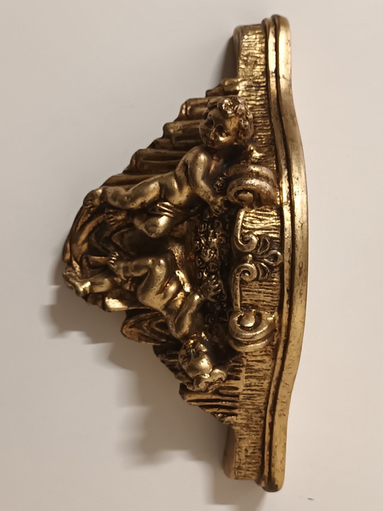 Image 1 of Gilded Crested Mirror