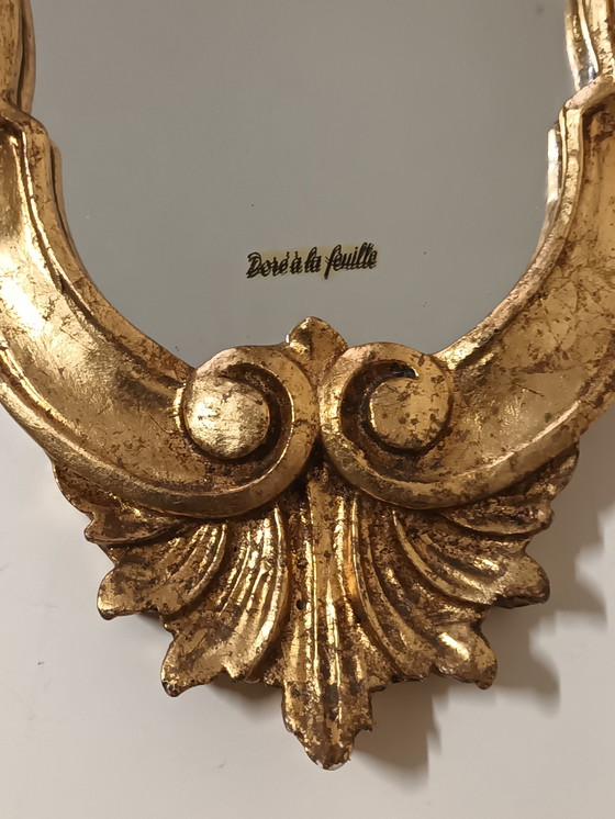 Image 1 of Gilded Crested Mirror