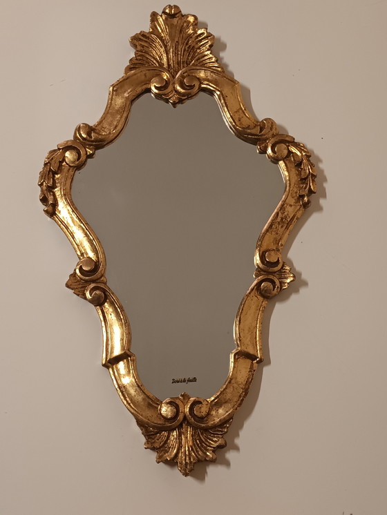 Image 1 of Gilded Crested Mirror