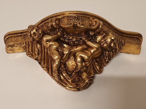 Image 1 of Gilded Crested Mirror