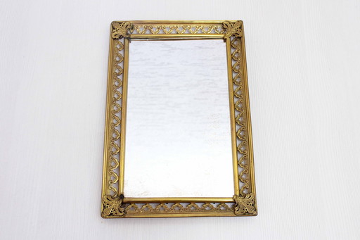 Vintage Brass Mirror, Italy 1960