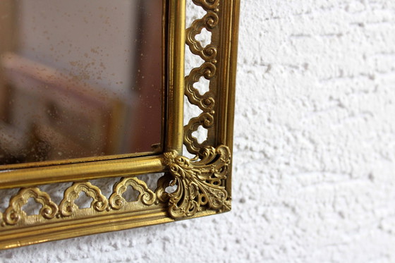 Image 1 of Specchio vintage in ottone, Italia anni '60