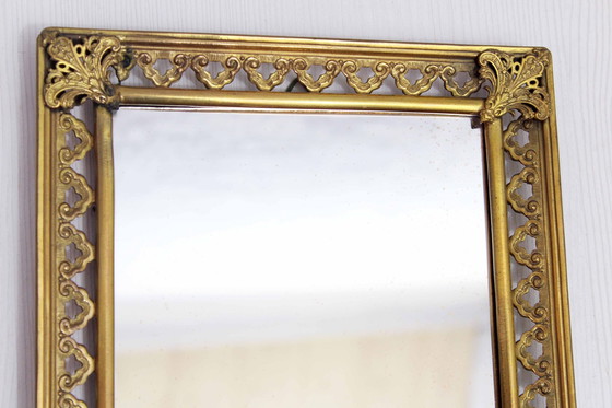 Image 1 of Specchio vintage in ottone, Italia anni '60