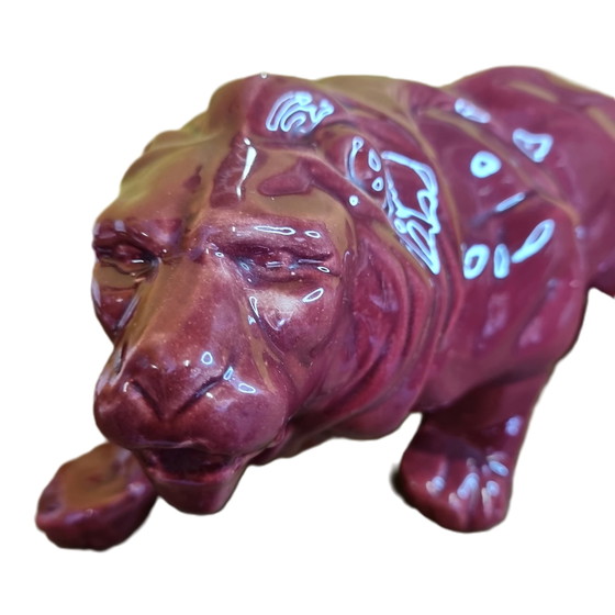 Image 1 of Saint Clement ceramic sculpture of a Lion