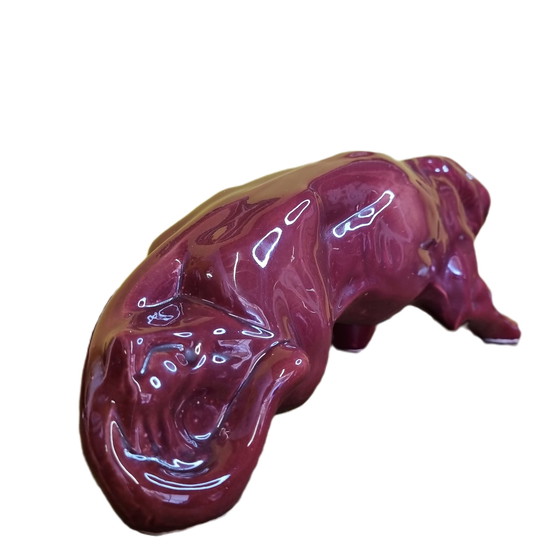 Image 1 of Saint Clement ceramic sculpture of a Lion