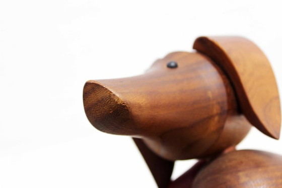 Image 1 of Solid teak dachshund by Kay Bojesen. First edition from 1950