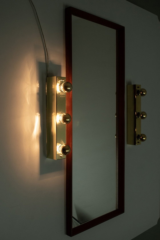 Image 1 of Set di 2 lampade a specchio in ottone