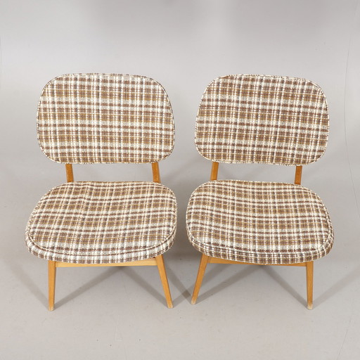 Paire De Fauteuils Lounge 1950 Suède