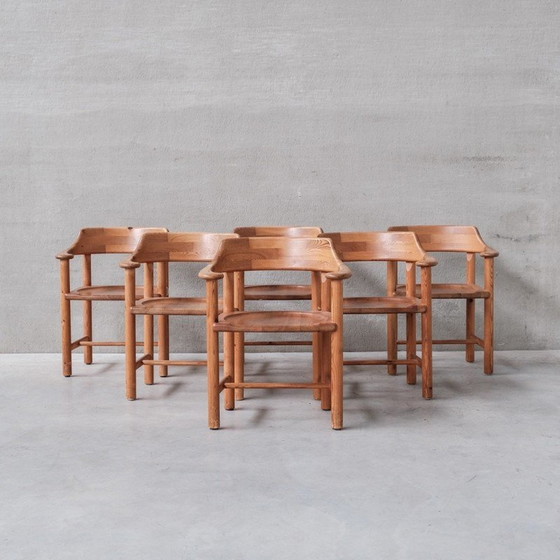 Image 1 of Set of 6 vintage pine chairs by Rainer Daumiller, Denmark 1960